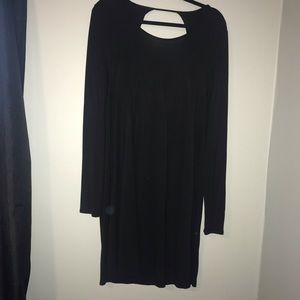 Black shirt dress